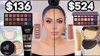 FULL FACE OF DRUGSTORE DUPES: DRUGSTORE VS HIGH END MAKEUP + *12 hour wear test*