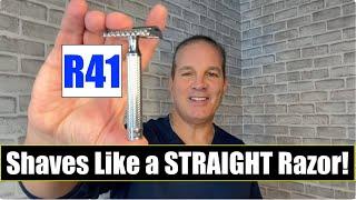 R41 2 Pass Shave-As Close as a STRAIGHT Razor?