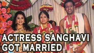 Pictures of Actress Sanghavi Marriage attended By Film Stars Like Meena | Silly Monks