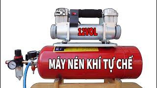 Hướng dẫn chế máy nén khí mini 12v từ bình cứu hỏa  (zalo/phone: 0898399925-0935833395)