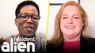 Corey Reynolds & Elizabeth Bowen: Are Humans Just Hot Hams/Pandas? | Resident Alien | SYFY