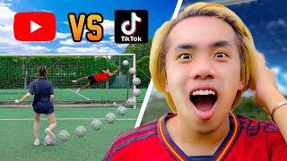 YouTubers vs TikTokers Penalty Kick Challenge