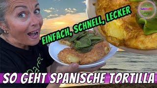 Rezept Original Spanische Tortilla. Einfach und schnell nachzumachen im Wohnmobil oder Camperküche.