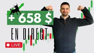 Live : je gagne 658,44 $ en trading devant vous !