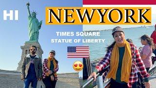 HELLO NEW YORK  | Statue of Liberty | Manhattan , Times Square | Arifa & Tabeer | VLOG ️