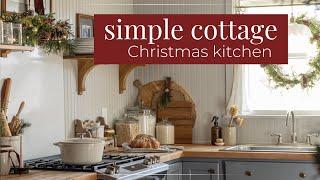 Thrifty & Simple Cottage Christmas Kitchen | Christmas Decorate with Me