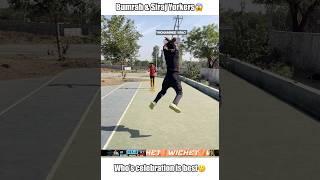 Mohammed Siraj and jasprit bumrah best Yorker️(Who’s celebration is best) #cricket #shorts