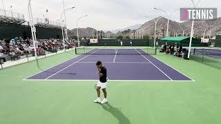 Carlos Alcaraz and Dušan Lajović Practice | Indian Wells 2025