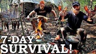 Catch and Cook Survival Challenge | 100% WILD Food SURVIVAL Challenge