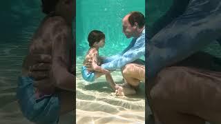 POOL TRICKS! Dad Teaches Son - ‘Bottom Dwellers’?! #dad #swimlessons #survivalswimming #swim #pool