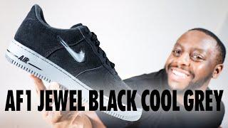 Nike Air Force 1 Jewel  Black Cool Grey On Foot Sneaker Review QuickSchopes 737 Schopes HQ3827 002