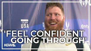 Raw video: Oregon-born shot putter Ryan Crouser may be headed back to Olympics