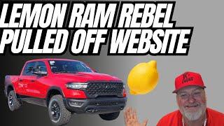 Lemon Ram Rebel Pulled Off Website, Sent To Auction?