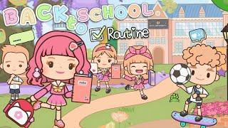 Miga World Aesthetic PINK Routine |BACK TO SCHOOL ROUTINE 🩷| Miga town |tocaboca