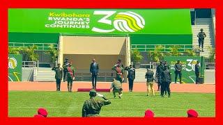 Arrival of President Kagame and First Lady at Amahoro Stadium for the Liberation Ceremony