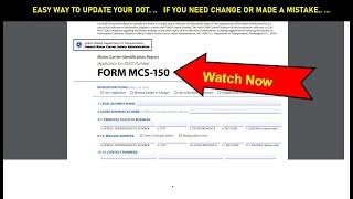 Trucking Business - How To Update Your DOT info 