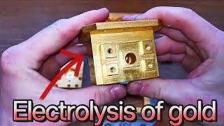 Removal of gold by electrolysis. Gold device of the USSR#gold #electrolysis