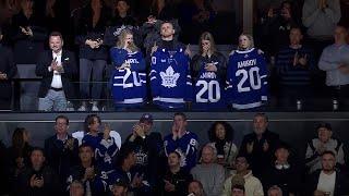 Leafs pays tribute to Rodion Amirov, his family invited to Devils game (11 apr 2024)