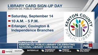 Kenton Co. Public Library celebrating National Library Card Sign-Up Month