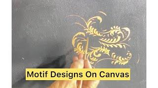 Motif Designs And Petals on Canvas (Muhammad Amjad Alvi Calligraphy Artist)