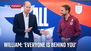 Prince William meets England team ahead of Euros