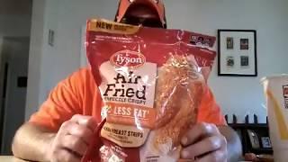 Tyson New Air Fried Chicken Strips. 75% Less Fat!