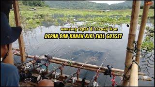 mancing tepat di sarang ikan depan kanan kiri full gutget auto renyem II mancing cirata terbaru 2025