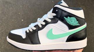 Air Jordan 1 Mid Green Glow Shoes