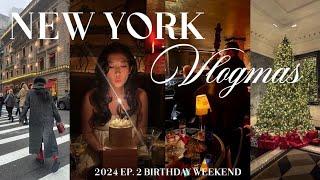 Vlogmas 2024 Ep 2  | bday weekend, holiday vibes in nyc, iconic cocktail bars & jazz girls night!