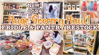 HUGE GROCERY HAUL 2024 + FRIDGE RESTOCK & PANTRY ORGANIZATION | SELLE DESHIRO | CLEAN AND ORGANIZE