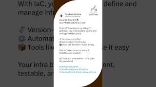 Infrastructure as Code (IaC) — DevOps Brew #2  #TechBrewByShiva