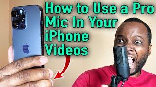 How to Use a Professional USB Microphone  with your iPhone Videos 