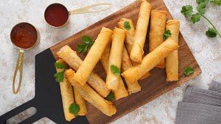 Easy Chicken Spring Roll Recipe | Khin's Kitchen