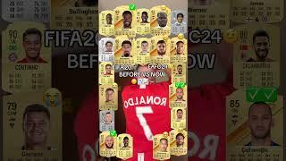 Before versus now FIFA20 versus eafc24  with Pogba,Bellingham and werner