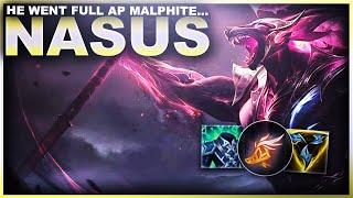 THIS MALPHITE BUILT FULL AP AGAINST MY NASUS!?! | League of Legends