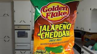 Golden flake jalapeño cheddar cheese puff review