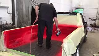 Doing some spray bedliner on RED .