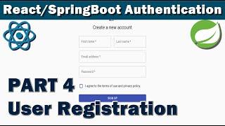 React/SpringBoot Authentication Part 4 - Simplified User Registration