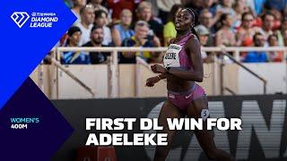 Ireland's Rhasidat Adeleke takes first WDL victory in Monaco 400m - Wanda Diamond League 2024