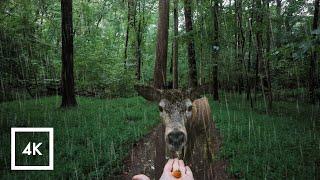 Relaxing Lush Forest Thunderstorm, Walking in the Rain ASMR, Nature Sounds for Sleep