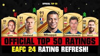 FIFA 24 | OFFICIAL TOP 50 PLAYER RATINGS (EA FC 24)!  ft. Mbappe, Haaland, Messi…