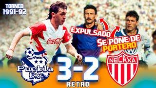 LARIOS expulsado POBLETE de portero  Puebla 3-2 Necaxa  Semifinal Ida  Temporada 1991 92