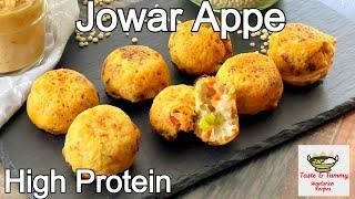 Jowar( Sorghum) APPE | No eno, soda | how to make high protein, Gluten-free Jowar appe | Taste&Tummy