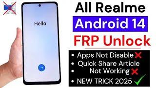 Realme Narzo 60x Frp Bypass/New trick 2025/GSM DEVIL/Android 14 Frp Bypass/Setting not open latest