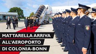 Mattarella arriva all'aeroporto di Colonia-Bonn