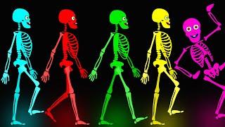 Five Skeletons Went Out on Halloween Night | Spooky Scary Skeletons Kids Songs @hooplakidz