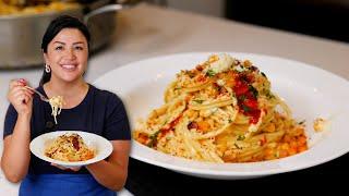 CREAMY Mexican STYLE Street Corn SPAGHETTI , It's Cheap Quick & Easy to Make!