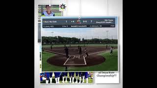 Timber Hensley, 2025, Texas Glory 16U-Naudin, RHP/MI hits a 3 run home run to help her team win in …