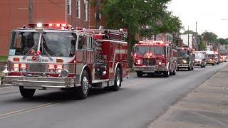 70th Annual Schuylkill County Firefighter's Convention Parade with Apparatus Leaving