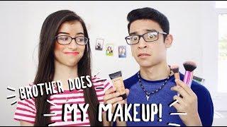 BROTHER DOES MY MAKEUP CHALLENGE! | MEET MY BROTHER